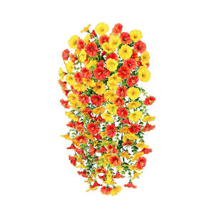 Künstliche künstliche hängende Blumen Pflanzen für Outdoor Seide <span class=keywords><strong>Morning</strong></span> <span class=keywords><strong>Glory</strong></span> mit Eukalyptus UV-beständigen realistischen Weinreben Dekorationen - Product Image 4