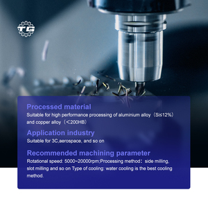 Tg Chất lượng cao 550 Series 3 Flutes phẳng đầu tráng cuối <span class=keywords><strong>Mills</strong></span> Mặt phay Cutter cho chế biến nhôm OEM/ODM tùy chỉnh - Product Image 4