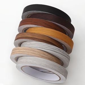 Decoration Wood Grain <strong>PVC</strong> Edge Banding <strong>Tape</strong> with Rubber Adhesive Single Sided Pressure Sensitive for Furniture Cabinet - Product Image 1