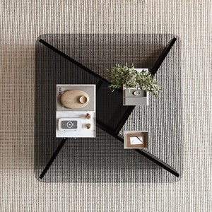 <span class=keywords><strong>Tavolino</strong></span> <span class=keywords><strong>da</strong></span> Caffè Moderno in Stile Italiano di Lusso Leggero con Struttura in <span class=keywords><strong>Legno</strong></span> <span class=keywords><strong>e</strong></span> Piano in <span class=keywords><strong>Vetro</strong></span>, Spostabile per Soggiorno di Piccoli Appartamenti - Product Image 3