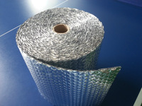 Rouleau d'isolation thermique réfléchissant en feuille double bulle 6/8 mm, barrière radiante pour bâtiments métalliques