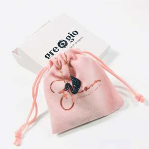 Customized Luxury Black Gold Canvas <b>Pouch</b> <b>Drawstring</b> Velvet Jewelry Gift Bag Zipper Elegant Customizable Accessory Packaging - Product Image 3