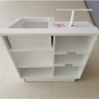 Vente directe des fabricants Comptoir de caisse de caisse blanc Design POS pour supermarché et bureau à domicile
