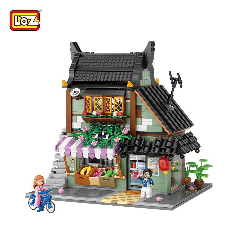 Loz 3D House Toy Building Blocks Fruit store Diy Street View Construction Mini blocks