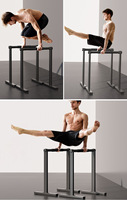 TBFIT Station de dips en acier robuste avec barres parallèles séparées et poignées en mousse pour l'entraînement de calisthénie et de planche