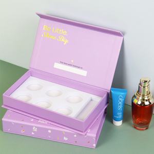 Boîte cadeau personnalisée en carton rigide, professionnelle, magnétique, pour crème solaire, cosmétiques, maquillage, avec insert en EVA - Product Image 4