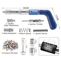 Kit de pistolet à clous manuel professionnel pour béton avec poignée en plastique, support ODM, haute efficacité pour un fixation murale rapide et sécurisée