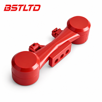 Dispositif de verrouillage de valve papillon en ABS rouge, type déverrouillage par clé, pour la sécurité des valves et la conformité LOTO
