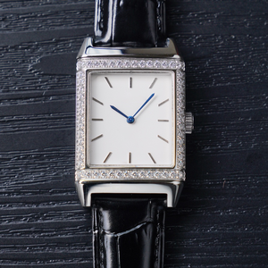 Rose gold case dualsided Reverso time zone alligator leather strap business men's waterproof automatic movement mechanical <b>watch</b> - Product Image 5