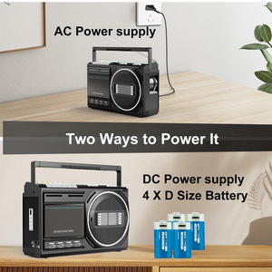 เครื่องเล่นเทปคาสเซ็ตแบบย้อนยุคพร้อมวิทยุ AM FM SW, ช่องเสียบ USB TF, แบตเตอรี่แบบชาร์จได้, ลำโพงพกพา, ของขวัญสำหรับการตั้งแคมป์ - Product Image 5