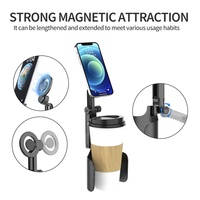 Dudukan Cangkir Mobil Magnetik Universal, Penyangga Ponsel/Tablet dengan Ketinggian yang Dapat Disesuaikan untuk Apple, iPad, Samsung, Galaxy, dan Tab