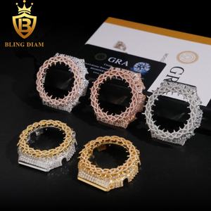 全钻石Bustdown GA2100手表荆棘表壳嵌框配件批发出冰Vvs1 D彩色硅石 - Product Image 5