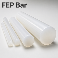 Tige en FEP extrudée semi-finie, tige ronde en FEP DE 10-125 mm, résistante à la chaleur et aux produits chimiques, longueur personnalisée et service de découpe