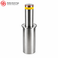 Système de bollards rétractables automatiques en acier inoxydable, barrière hydraulique anti-collision pour le contrôle du trafic et la sécurité