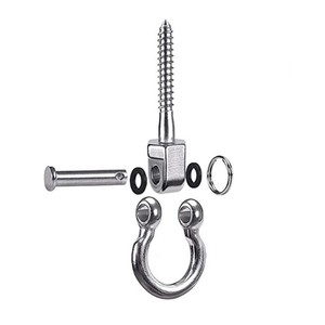 Gancho giratorio Haoze M8 de acero inoxidable 304 tipo D para columpio, saco de boxeo, hamaca, yoga y colgados - Product Image 2