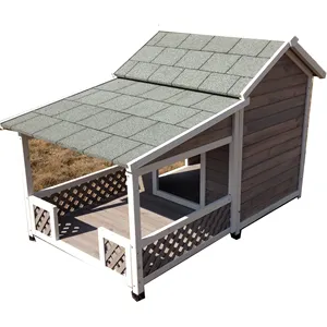 新しいデザイン木製エクストリームアウトバックログキャビン屋外犬小屋犬小屋ケージポータブルペットハウス