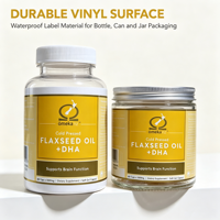 Étiquettes personnalisées en vinyle imperméable pour bouteilles de compléments alimentaires, autocollantes, impression UV rotative, forme personnalisée, autocollant d'emballage pour les soins de santé