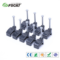 Clips de câble carrés plats FSCAT, attaches murales en plastique pour câbles, organisateur de câbles, pince de fixation pour câbles électriques