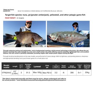 Canne à pêche de voyage en carbone 3 brins 2,49 m, robuste, pour pêche en mer en bateau, ligne PE10 GT, vente en gros - Product Image 3