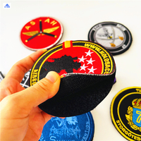 Patch de fermeture Logo personnalisé pour vêtements, chapeau, crochet et boucle, lettre de créateur tissée, patchs de broderie pour veste