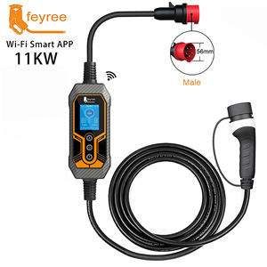 Chargeur EV portable Feyree 11 kW Type 2 16A, réglable, avec contrôle WiFi par application, niveau 2, chargeur rapide portable pour voiture électrique - Product Image 1