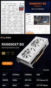 2024ใหม่ AMD Radeon <span class=keywords><strong>RX</strong></span> 6650XT 8GB พัดลมคู่ GDDR6 8GB การ์ดแสดงผล <span class=keywords><strong>RX</strong></span> <span class=keywords><strong>6650</strong></span> <span class=keywords><strong>XT</strong></span> 8-Pin HD * 1 DP * 3 128บิตเกมกราฟิกการ์ด GPU - Product Image 4