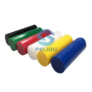 Polyurethane round rod materials high quality customized size black white blue yellow colored wear resistant round rod