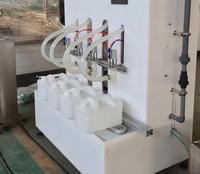 Machine de remplissage semi-gravitaire à 4 têtes à diaphragme, petite, à double tête, avec moteur électrique, pour bouteilles de liquides, détergents chimiques