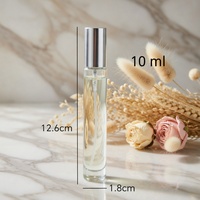 Flacon de parfum en verre transparent 10ml 15ml avec capuchon pulvérisateur – Bestseller rond pour l'emballage de parfums – Offre Spéciale