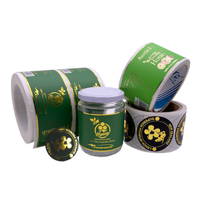 Cuộn Không Thấm Nước <span class=keywords><strong>Logo</strong></span> Dính Vàng Foil Stickers Mật Ong Chai Jar Tùy Chỉnh In Nhãn - Product Image 3