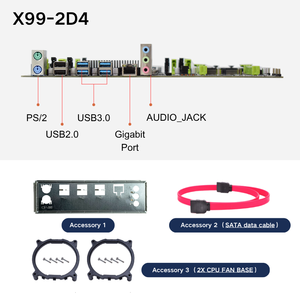 PANDL NUEVO X99-2D4 E-ATX 8X DDR4 ECC RAM Placa Base con Combo de Doble CPU Intel <span class=keywords><strong>Xeon</strong></span> <span class=keywords><strong>E5</strong></span> 2699 V3 X99 Kit <span class=keywords><strong>Xeon</strong></span> X99 - Product Image 5
