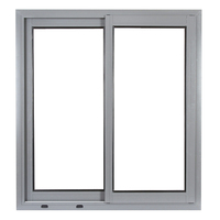Fenêtre coulissante en aluminium de haute qualité 1.2m x 1.2m fenêtre coulissante pour le Ghana