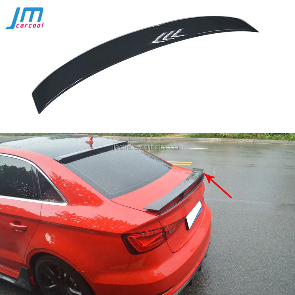 Carbon Fiber Rear Spoiler für Audi A3 S3 RS3 2014 -2018 FRP Boot Tail Racing GT Wings Car Styling