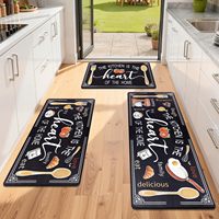 Tapis de sol ergonomiques anti-fatigue à coussinets épais et confortables pour cuisine et chambre, couleur noire
