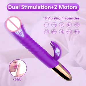 Realistic Telescopic Lover Female Masturbator Heating Insertion Pulling Couple's Orgasm <b>Vibrating</b> 100% Waterproof Dildo <b>Vibrator</b> - Product Image 4