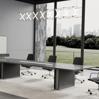 Table de réunion ovale à extrémités arrondies, bureau de conférence de qualité E0, mobilier de bureau commercial