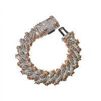 Pulsera de Plata 925 de Alta Calidad con Baño de Rodio, Corte Radiante, Microincrustaciones de Moissanita VVS Auténtica, Joyería de Lujo