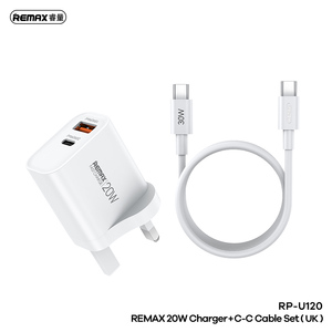 RP-U120 20W A+<b>C</b> <b>Charger</b> Smart Current Control <b>C</b>-<b>C</b> <b>Cable</b> for EU/US/UK Devices Adapter RP-U120 RP-U120 20W A+<b>C</b> Fast <b>Charger</b> - Product Image 3