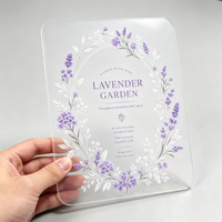 Autocollant PVC transparent personnalisé motif floral poétique printanier, autocollants PVC durables et adhésifs pour fenêtre, bouteille, téléphone, verre