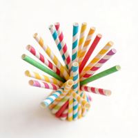 Emballage individuel, logo imprimé, paille à boire en papier kraft biodégradable, taille personnalisée