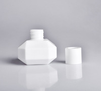 Flacon diffuseur d'arômes en porcelaine blanche de luxe 100 ml, design personnalisé pour bureau et maison, usage quotidien, avec bouchon couronne, conteneurs en céramique