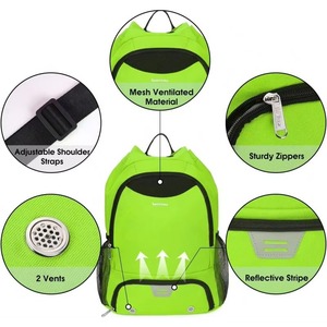 Sac à dos de sport en mesh noir pour basketball, football, volley-ball, avec compartiment pour ballon et chaussures, fabriqué en usine BSCI - Product Image 6