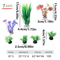 Plusieurs types de décoration de paysage d'aquarium durable et créative pour la conception de plantes de simulation d'aquarium en gros