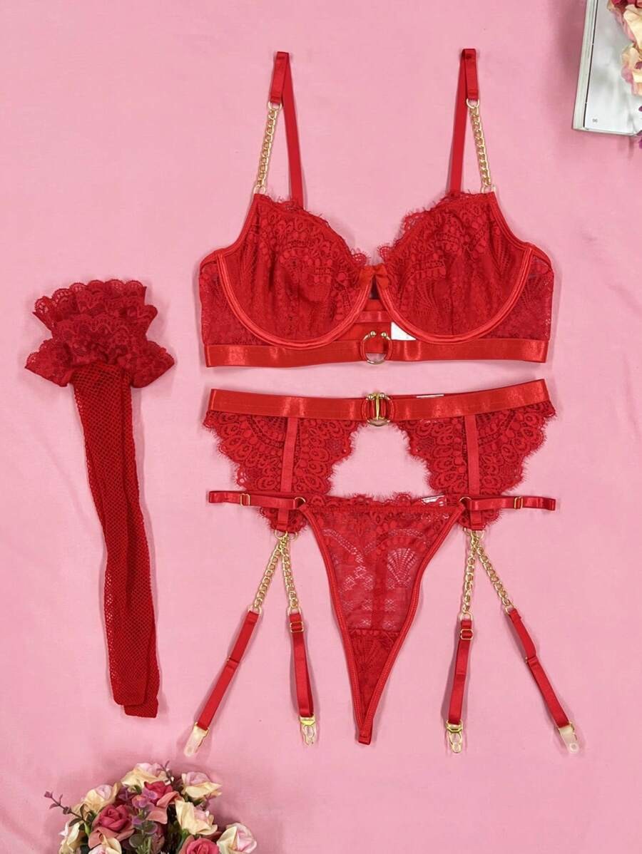2025 New Design Women's Garter Belt Lingerie Set