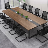 Table de conférence moderne multifonctionnelle en bois pour 10 personnes, 4m 5m, directement de l'usine, pour usage commercial et bureautique