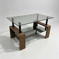 Table basse contemporaine en verre haut de gamme, best-seller, pour salon, style simplicité moderne, usage domestique
