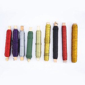 <span class=keywords><strong>Fil</strong></span> <span class=keywords><strong>de</strong></span> <span class=keywords><strong>fer</strong></span> coloré enduit flexible pour fleuriste, en <span class=keywords><strong>bobine</strong></span>, pour applications <span class=keywords><strong>de</strong></span> pliage - Product Image 1