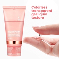 Masque de nuit au collagène pour une peau éclatante et ferme, masque peel-off pour le visage qui renforce l'élasticité