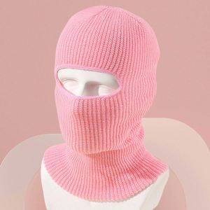 Winter Outdoor Ski Mask Solid Color Warm Knitted <b>Hat</b> with Single Hole Cap Custom Logo Balaclava - Product Image 3