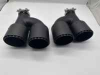 Embout d'échappement universel en fibre de carbone de 4 pouces avec tuyau intérieur en aluminium